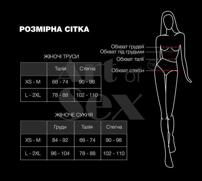 Трусики зі стразовим ланцюгом Art of Sex - Lea, розмір L-2XL, Срібло/Чорний SO7455 фото