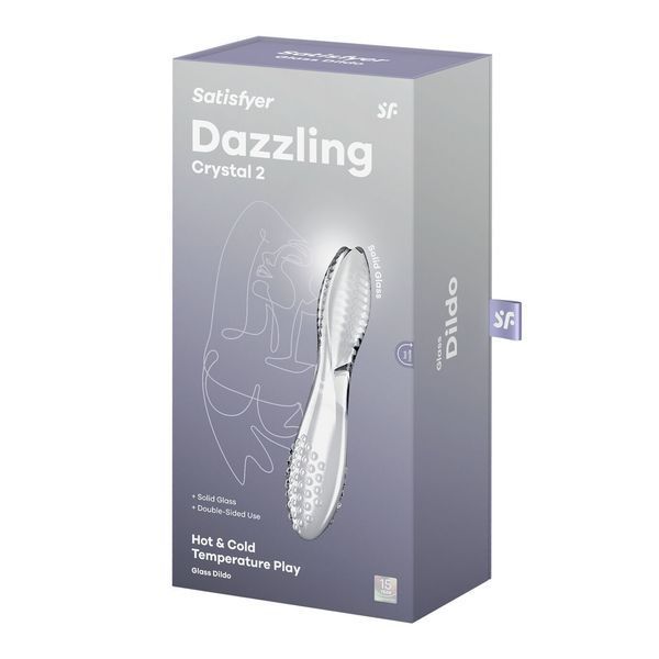 Двусторонний стеклянный дилдо Satisfyer Dazzling Crystal 2 Transparent SX3550 фото