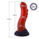 Фалоімітатор для секс-машин Hismith 8.35&Prime; Curved Silicone Dildo Red Monster Series, система KlicLok SO9966 фото 2