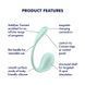 Смарт-виброяйцо Satisfyer Smooth Petal Connect App Mint SX0666 фото 6