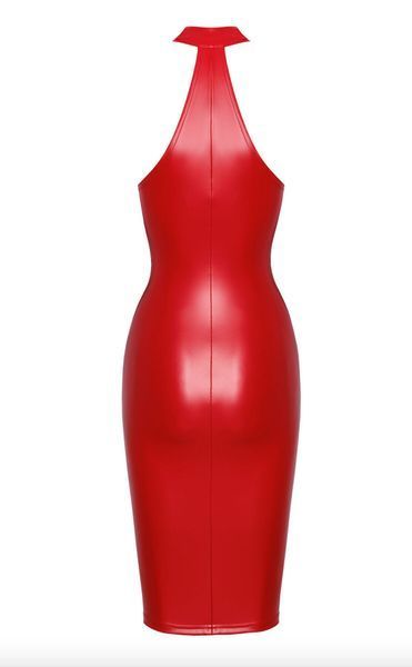 Сукня Noir Handmade F354 Red powerwetlook dress - S SX2106 фото