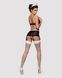 Эротический костюм горничной Obsessive Maidme set 5pcs S/M, бюстгальтер, пояс с фартуком, чулки SO7290 фото 4