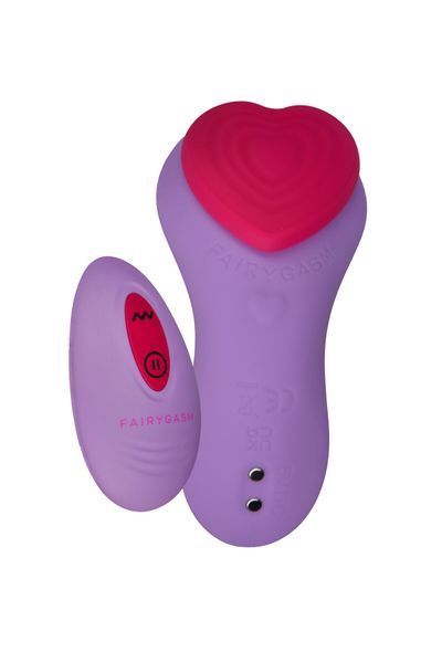 Вибратор в трусики FairyGasm HeartGem violet, на магните, пульт ДУ SX0630 фото