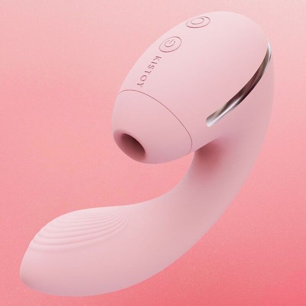 Вакуумный вибратор KISSTOY Tina Mini Pink, вагинально-клиторальный SO4954 фото
