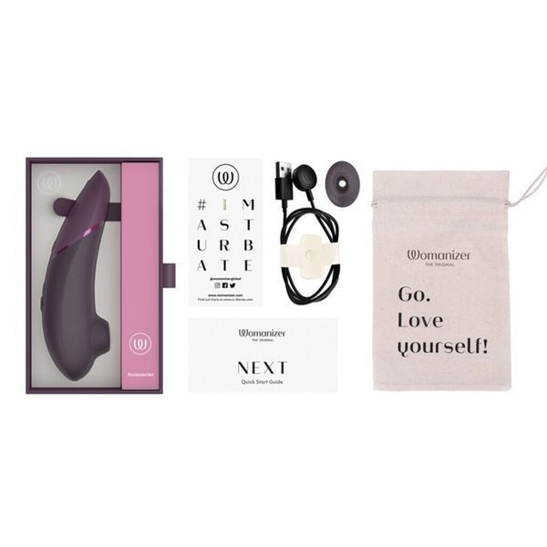 Вакуумний кліторальний стимулятор Womanizer Next Dark Purple, 3D Pleasure Air, 14 рівнів інтенсивності SX2303 фото