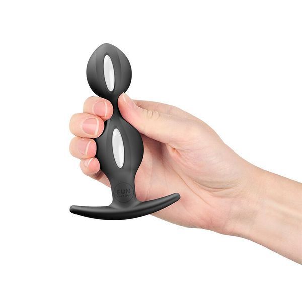 Анальные шарики Fun Factory B BALLS DUO Black, эффект вибрации, диаметр 3,2 и 3,6 см SX3689 фото