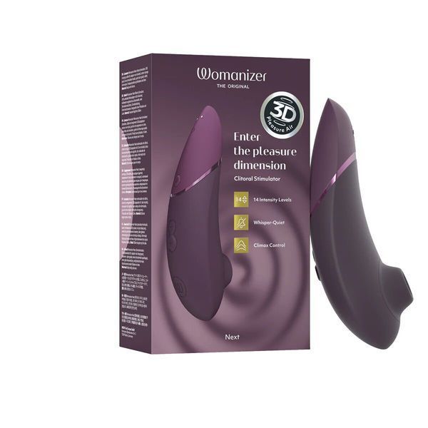 Вакуумний кліторальний стимулятор Womanizer Next Dark Purple, 3D Pleasure Air, 14 рівнів інтенсивності SX2303 фото