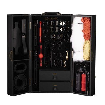 БДСМ-набор LOCKINK All-in-1 BDSM Play Kit, черный, ремни, маска, кляпы, анальные пробки, свечи SX0821 фото