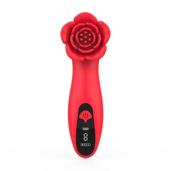 Розкішний вібратор для клітора Loviss Tona Rose Vibrator, у вигляді троянди, 9 режимів SX3993 фото