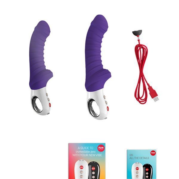 Вибратор для точки G Fun Factory TIGER violet, ребристый, подходит для анальной стимуляции SX0940 фото