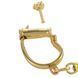 Наручники LOCKINK Love-slave Handcuffs, золотистые, металлические, в форме стремян SX0897 фото 5