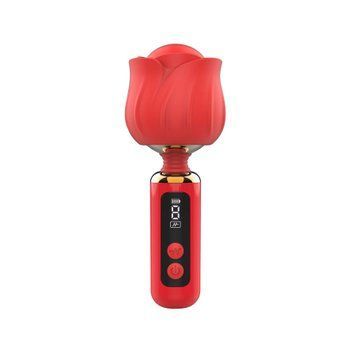 Вібромасажер Loviss Rose Mini Massage Wand Vibrator, головка у вигляді троянди, 9 режимів SX3994 фото
