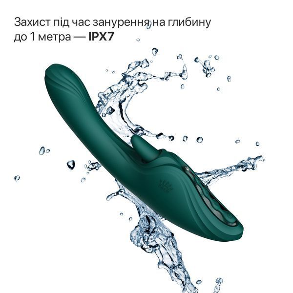 Смарт-вибратор Zalo Ares Turquoise Green, подогрев, 3 мотора, язычок для клитора, стимуляция точки G SX2693 фото