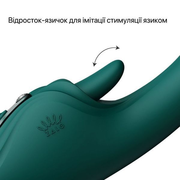 Смарт-вибратор Zalo Ares Turquoise Green, подогрев, 3 мотора, язычок для клитора, стимуляция точки G SX2693 фото