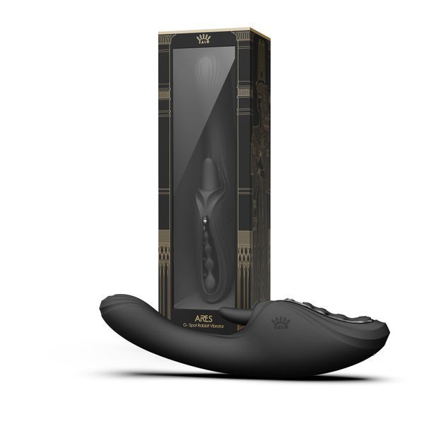 Смарт-вибратор Zalo Ares Obsidian Black, подогрев, 3 мотора, язычок для клитора, стимуляция точки G SX2694 фото