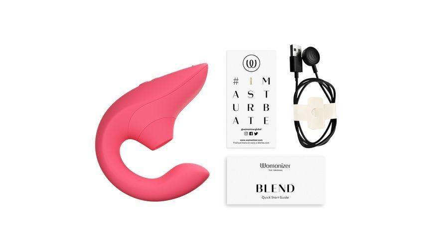 Вібратор кролик з вакуумною стимуляцією Womanizer Blend Vibrant Rose WZBD1SG2 фото