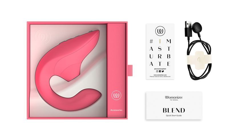 Вібратор кролик з вакуумною стимуляцією Womanizer Blend Vibrant Rose WZBD1SG2 фото