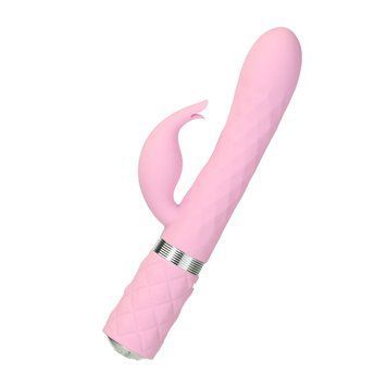 Розкішний кролик з ротацією та вібрацією Pillow Talk Lively Pink, кристал Сваровскі SO6856 фото