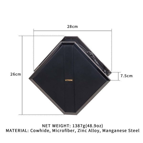 Сумка для секс-игрушек LOCKINK Mysterious Square Kink Bag, черная, набор для бондажа в комплекте SX0843 фото