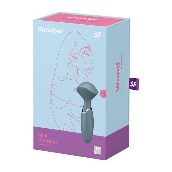Вібратор Satisfyer Mini Wand-er stonegrey 4044224 фото