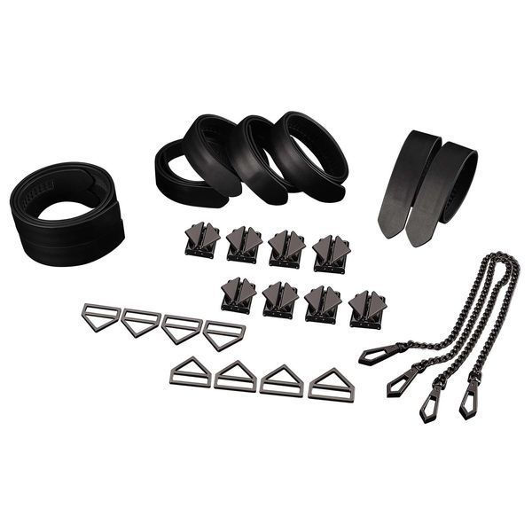 Набір для бондажу LOCKINK 8-Bondage-Straps Restraint Set, чорний 8 ременів з натуральної шкіри SX0835 фото