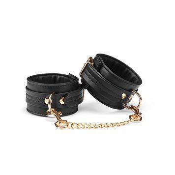 Поножі Liebe Seele Black Organosilicon Anklecuffs, екошкіра SO9486 фото