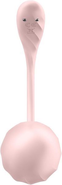 Смарт-виброяйцо Satisfyer Ribbed Petal Connect App Rose, управление со смартфона, пульт ДУ SX1222 фото
