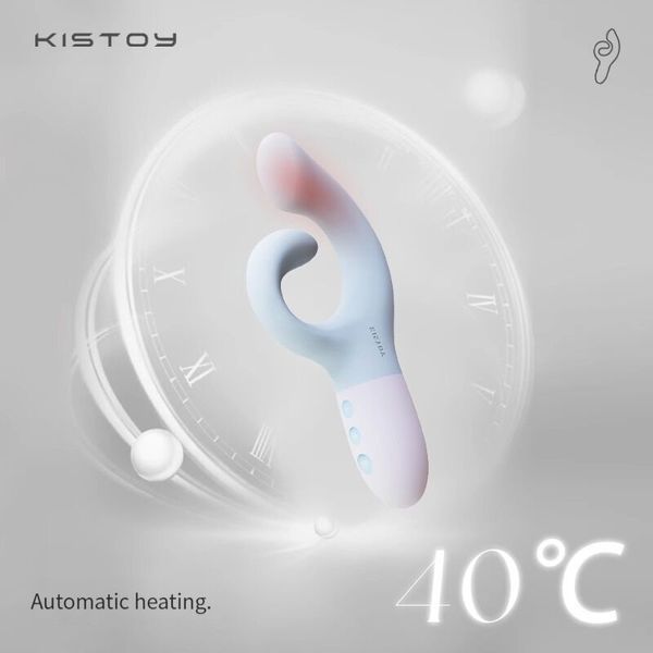 Вибратор-кролик для точки G KISTOY Big G Blue, изогнутый отросток, автоматический подогрев SO8706 фото