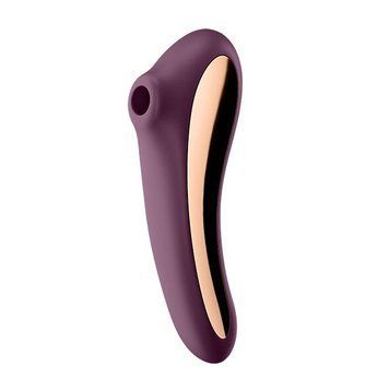 Вакуумный стимулятор с вибрацией Satisfyer Dual Kiss Wine Red 4003016 фото