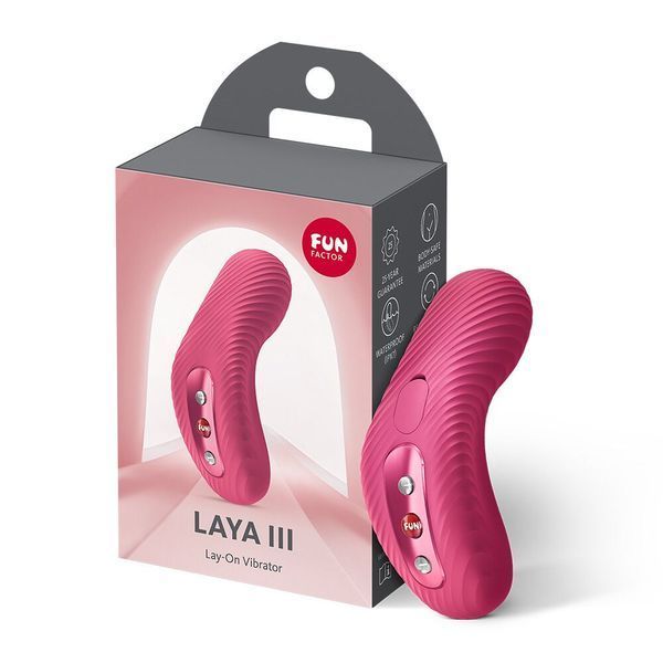 Накладний вібратор Fun Factory LAYA III Raspberry, ефект постукування пальцем SX3699 фото