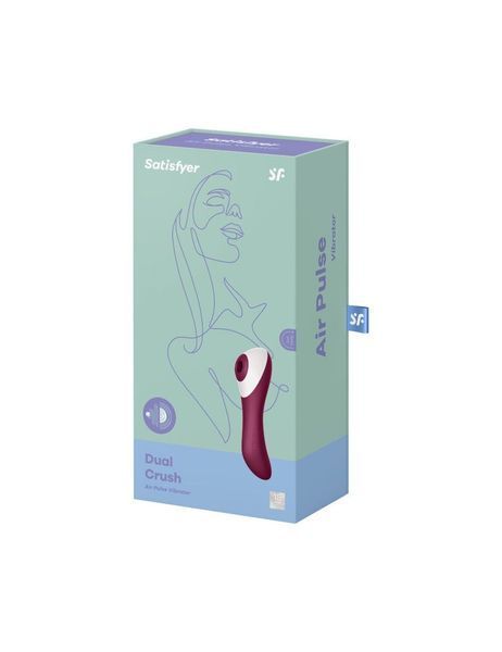Вакуумний стимулятор із вібрацією Satisfyer Dual Crush Wine Red 4003061 фото