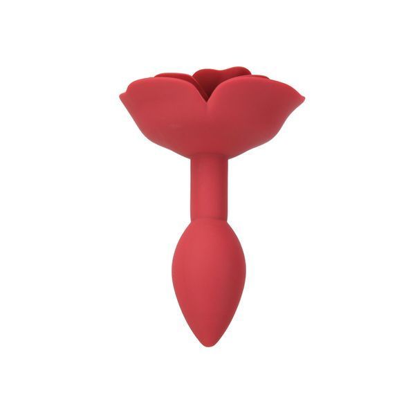 Силиконовая анальная пробка Lux Active с розой - Red Rose Silicone Anal Plug SX3924 фото