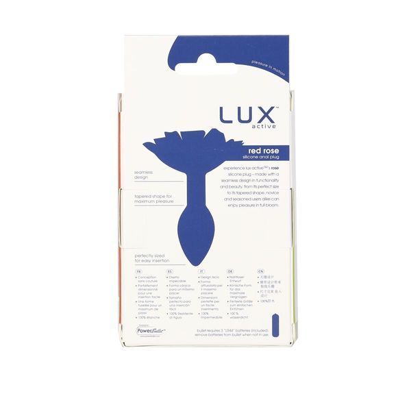 Силиконовая анальная пробка Lux Active с розой - Red Rose Silicone Anal Plug SX3924 фото