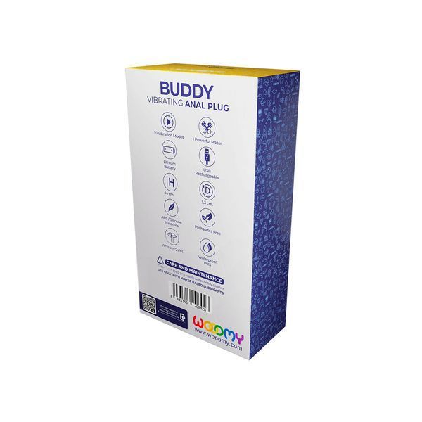 Анальный вибростимулятор Wooomy Buddy, темно-зеленый, гибкий, 10 режимов вибрации, съемная вибропуля SX0812 фото