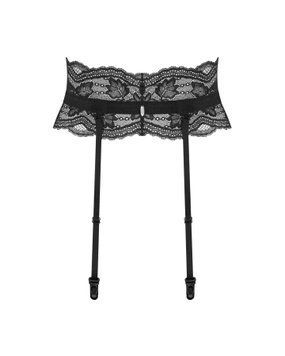 Пояс для чулок Obsessive Nutris garter belt, M/L, кружевной, с длинными пажами SX1173 фото