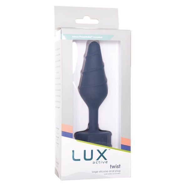 Анальная пробка Lux Active Twist Plug Large Blue SX3927 фото
