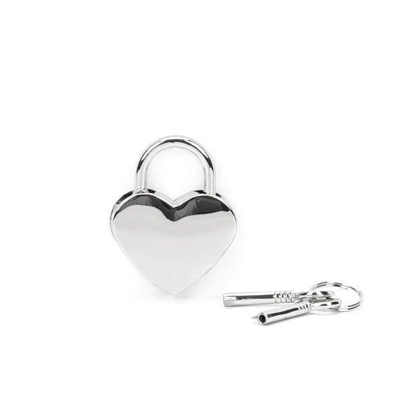 Замочок-сердечко Liebe Seele Heart Shape Padlock Silver (2 шт), універсальний SX1679 фото