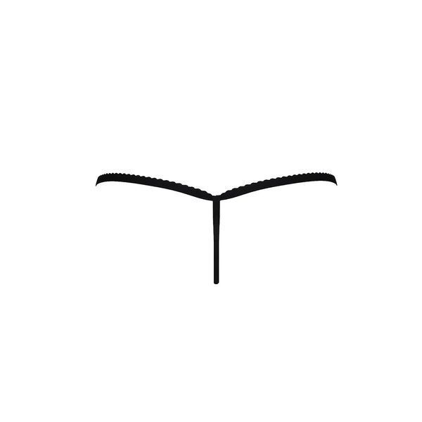 Трусики кружевные Passion Exclusive ATHENA THONG S/M, black PS21908 фото