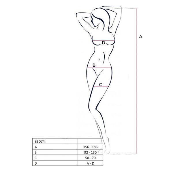 Ажурний бодістокінг з інтимними вирізами Passion BS076 white SO4155 фото