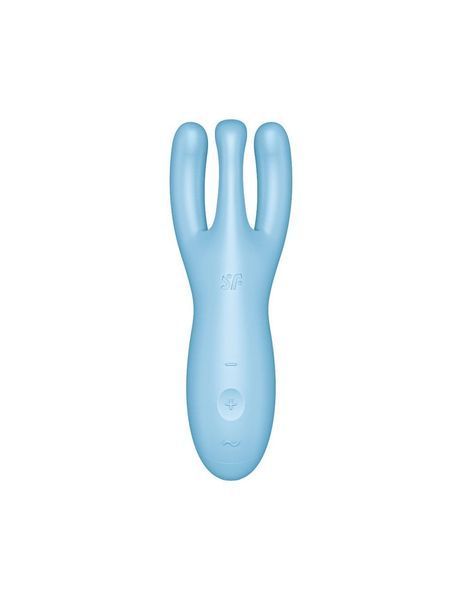 Клиторальный смарт-вибратор Satisfyer Threesome 4 Blue с тремя пальчиками SO6081 фото