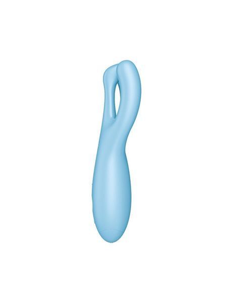 Клиторальный смарт-вибратор Satisfyer Threesome 4 Blue с тремя пальчиками SO6081 фото