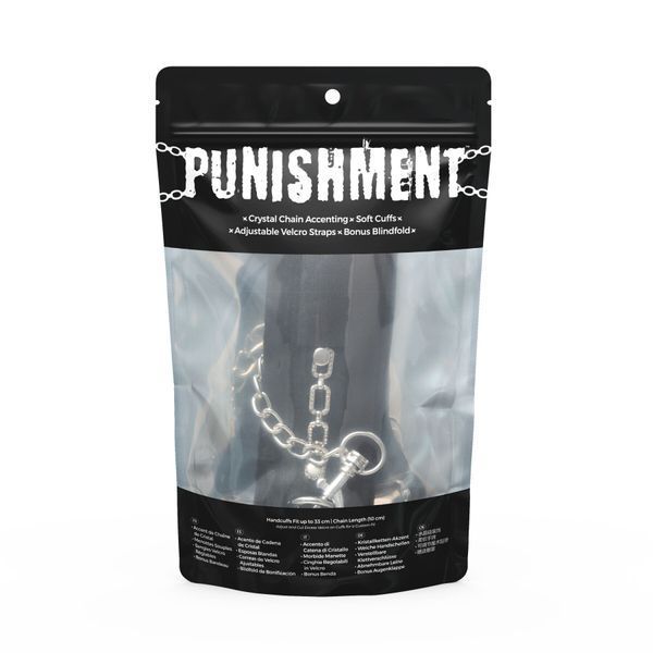 Наручники Punishment - Crystal Detail Handcuffs &ndash; Black SX2227 фото