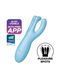 Клиторальный смарт-вибратор Satisfyer Threesome 4 Blue с тремя пальчиками SO6081 фото 1
