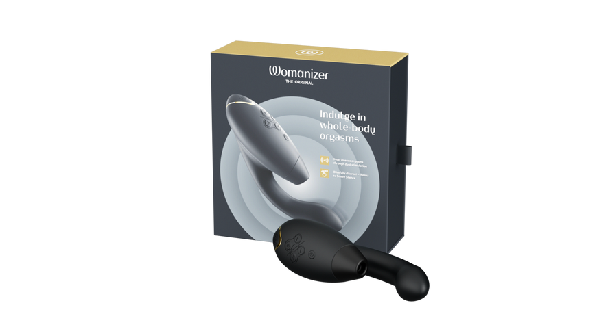 Вакуумний вібратор Womanizer Duo 2 Black WZ142SG9 фото