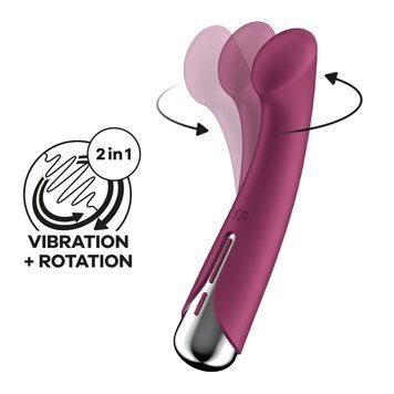 Вібратор з ротацією Satisfyer Spinning G-Spot 1 Red, плоский майданчик для стимуляції точки G SX0555 фото