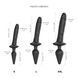 Анальная пробка с дилдо 2в1 Strap-On-Me SWITCH PLUG-IN REALISTIC DILDO Black L, диаметр 4,5/3,4 см SO6828 фото 4
